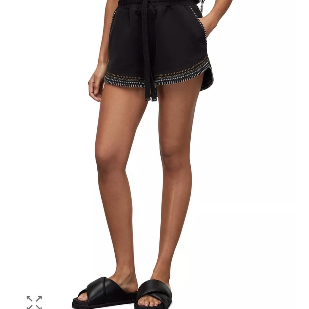 All Saints Womens‎ Crochet Lila Black Shorts Size 4
